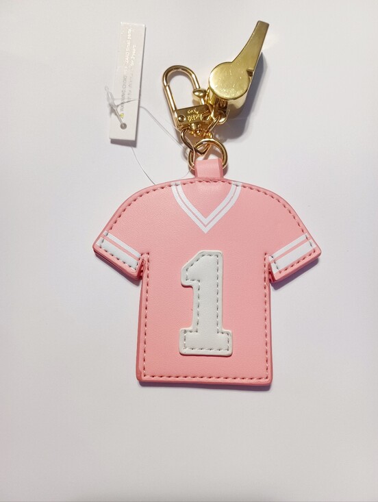 Betsey Johnson Accessories - Betsey Johnson Football Jersey & Whistle Key Holder/Bag Charm NWOT